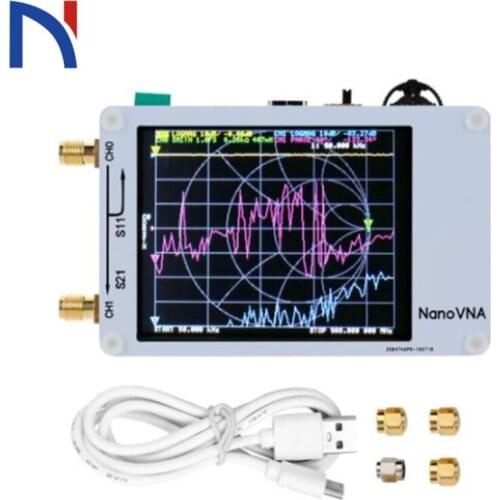 NanoVNA 2.8 inch Touch LCD HF VHF UHF UV Vector Network Analyzer 50KHz-300MHz Antenna Analyzer with battery I4-001 White