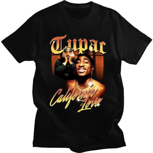 2021 New Awesome Tupac 2pac Rap T Shirts Print O-Neck Short Sleeve Playboi Carti Mens Top Quality Men Hip-Hop T Shirt Cotton