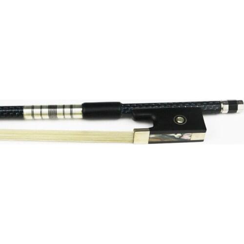 NEW 4/4 Size Blue Braided Carbon Fiber Violin Bow Natural Horsehair Ebony Frog