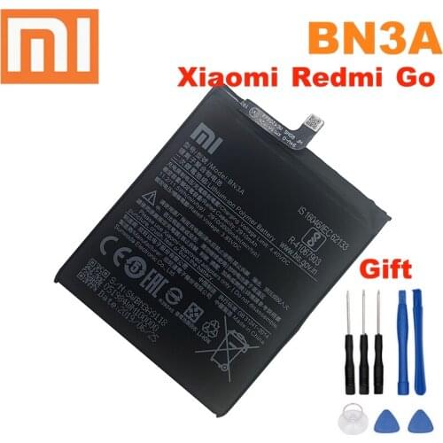Xiao mi 100% Orginal BN3A 3000mAh battery For Xiaomi Redmi Go BN3A High Quality Phone Replacement Batteries +Tools