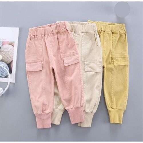 Baby Girls Pants Solid Spring Autumn Princess Toddler Kids Trousers Clothes for Children Pants