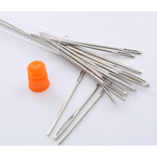 Large Eye Blunt Sewing Needles Transparent needle bottle Leather Wool sweater Cross Stitch Knitting tool Household Accessories