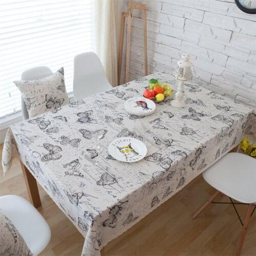 Pastoral Style Landscape Printed Table Cloth Rectangular Innovative Design Tablecloth Kitchen Desk Covers Dining Tables Cover