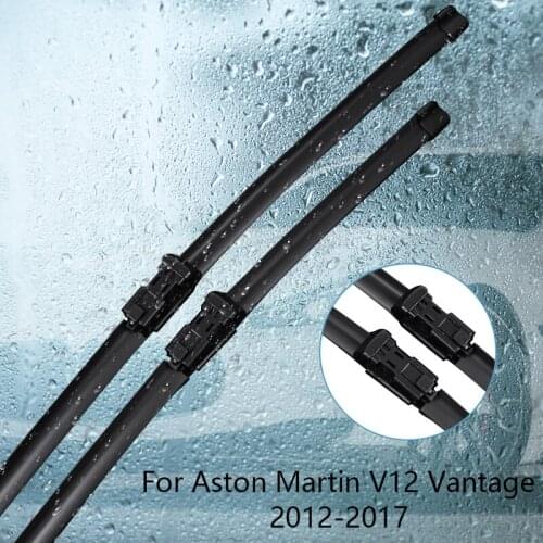 Wipers Blade For Aston Martin V12 Vantage from 2012 2013 2014 2015 2016 2017 Car Accessories For Auto Rubber Windscreen Wiper