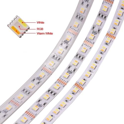 5 in 1 RGB CCT LED Strip Light 5M 12V 24V Flexible LED Tape SMD 5050 30/60/90LEDs Ribbon Waterproof RGB Light Rope Home Decor