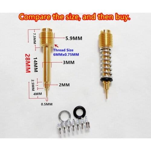 2PCS fuel ratio adjusting screw)Motorcycle carburetor Keihin the carb air screw For Harley XLH883 CVH (CV Type)