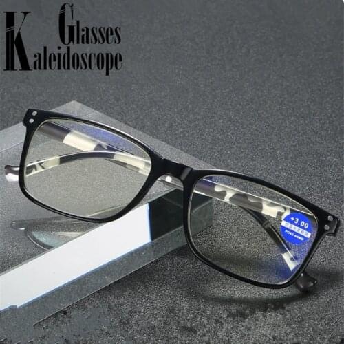 Vintage Reading Glasses Women Men Anti Blue Light Presbyopia Glasses Ultralight Resin Anti Fatigue Hyperopia Eyeglass +1.0 1.5 2