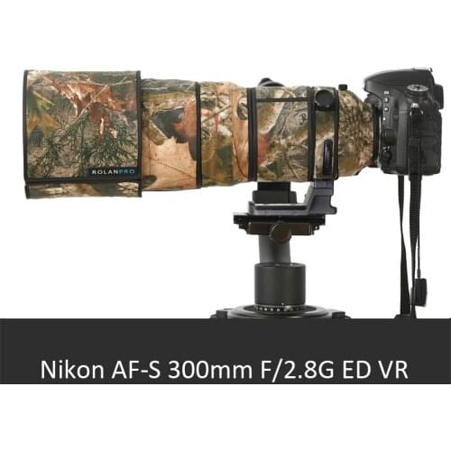 Roadfisher Camouflage Waterproof DSLR SLR Camera Telephoto Lens Wrap Cover Protection Coat Case For Nikon AFS 300mm F/2.8G ED VR