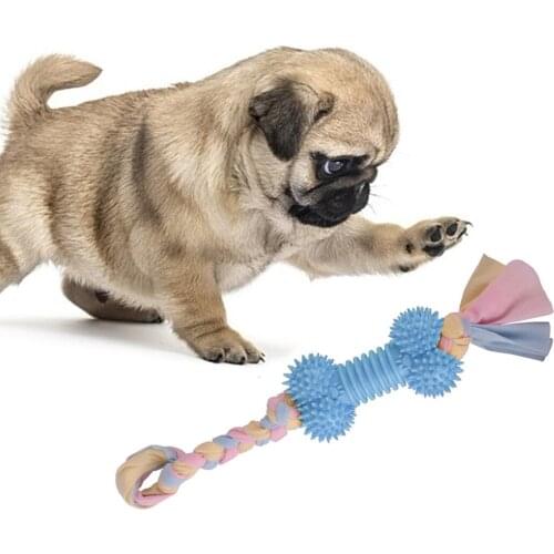 1pcs Pets Toys Pet Supplies Pet Dog Puppy Cotton Chew Knot Toy Durable Braided Bone Rope Funny Tool Teeth Cleaning Toy For Dogs
