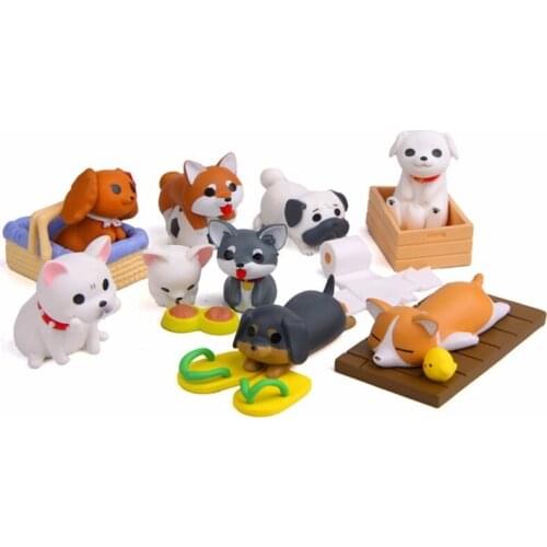 1pc Artificial Playing Dog Home Decor Miniature Fairy Garden Decoration Accessories Modern Figurine Cartoon Animal Model Statue