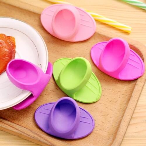 2pcs New heat resistant gloves Silicone oven mitts anti-scald Dish clip Cooking Microwave Non-Slip Pot Holder BBQ Kitchen tool