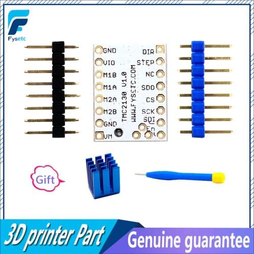 2pcs TMC2130 New Stepping Motor Mute Driver Stepstick Power Tube Built-in Driver Current 1.4A Peak Current 2.5A Replace TMC2100