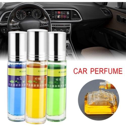 3 Bottles Car Perfume Essential Oil Replenisher Plant Spice Blue Colngne Green Osmanthus Yellow Lemon Flavor Car Acessories