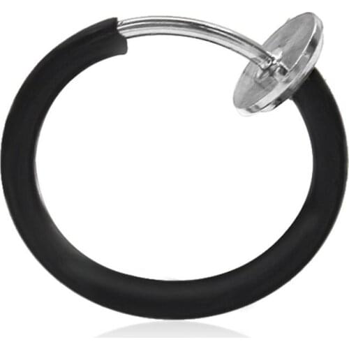 4pcs 11mm Gun Black Gold SilverColor Fake Nose Ring Cartilage Septum Piercing Tragus Ear Clip Hoop Pierced Nose Body Jewelry