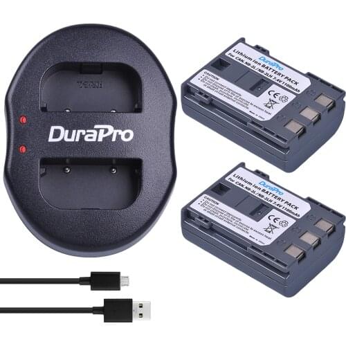 2pcs NB-2L NB 2L NB-2LH Li-ion Camera Battery +USB Dual Charger for Canon EOS 400D S80 S70 S50 S60 350D G7 G9 Kiss N X Rebel XTi