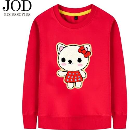 Large Cat Patch Embroidery patches for Clothes Cartoon Stickers Embroidered Big Applique Decoration Children Jacket Badge