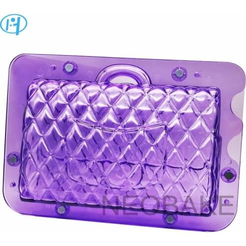Large Size 3D DIY Handmade Cake lady handbag Chocolate Mold Plastic Polycarbonate Bag Cake Decorating Tools Chocolate Making