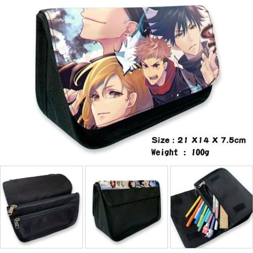Jujutsu Kaisen Pencil Case Itadori Yuji Gojo Satoru Cosplay Prop Canvas Zipper Large Capacity Stationery Bag Stationery Package