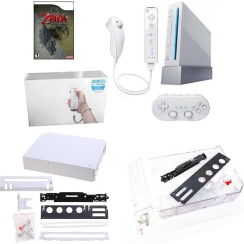 For Wii Full Host Shell Crystal Colors Case Housing Replacement Case Cover Housing Shell