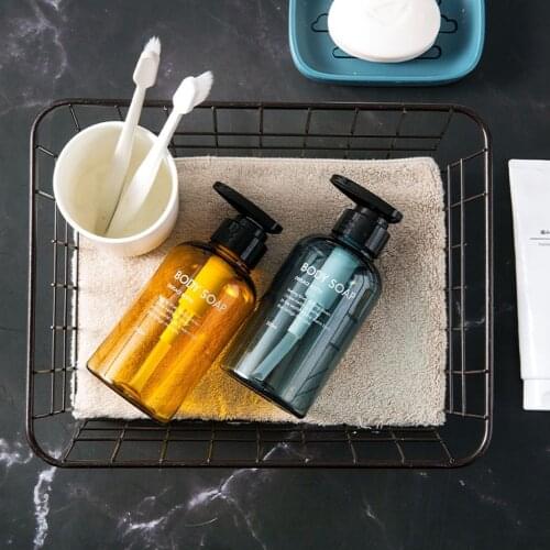 300ml/500mlPress Type Lotion Brown Empty Bottle Bathroom Shampoo Large-Capacity Emulsion Container Liquid Soap Dispenser