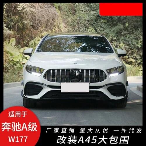 Dream2021 Fit For Surround A180a200a260a45amg the Front Bar of Mercedes Benz A-class W177 Refitted with A45 Big