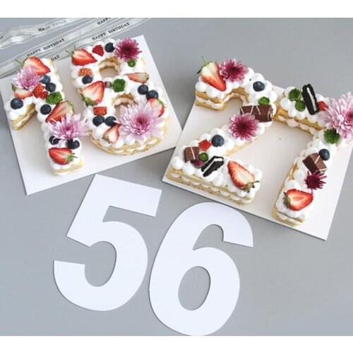 PET 0-8 Numbers Cake Mold Cake Decorating Tools Birthday Cake Design Bakeware Pastry Tools 4/6/8/10/12inch free shipping