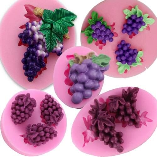 Large grape fruit cookie baking tools fondant cake chocolate silicone mold clay mold Epoxy mould