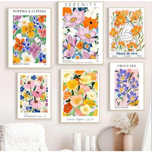 Picasso Matisse Flower Market Watercolor Wall Art Canvas Painting Nordic Posters And Prints Wall Pictures For Living Room Decor