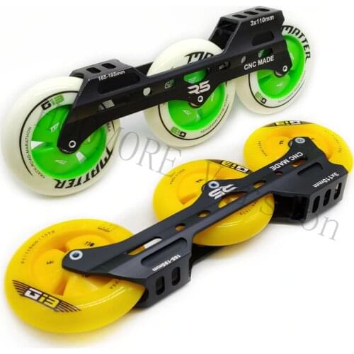 3X110mm R5 inline speed base MATTER Gi3 Skating wheel Powerslide Pleasure Tool 243mm Roller Frame G13 F0 F1 110 110mm Tire Rodas