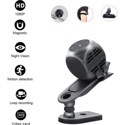 Mini Camera Camcorder with Night Vision HD 1080p Sports Action Video Camera with Motion Detection for Home Security Baby Pets