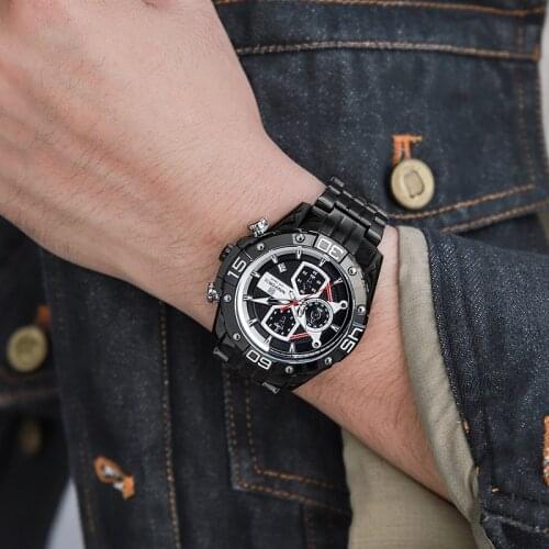 NAVIFORCE Mens Sports Watches Luxury Brand Military Chronograph Stainless Steel Quartz Clock 2021 Fashion Waterproof Wristwatch