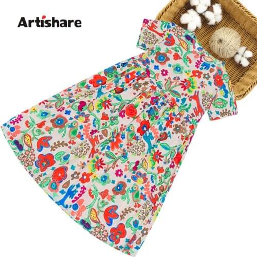 Dress For Girls Floral Kids Party Dresses For Girls Summer Kid Dress Casual Style Girl Costume 6 8 10 12 14