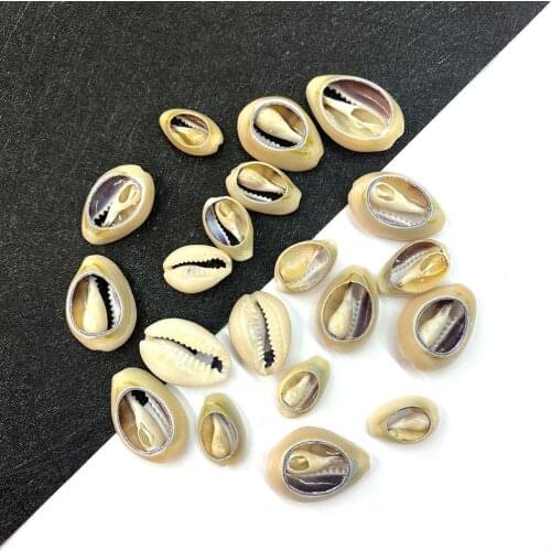 Natural Small Shell Pendant Sliced Shell Beads Size 15-25mm for DIY Jewelry Making Home Decoration Wind Chime Accessories 20pcs