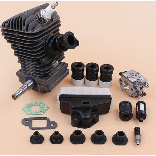 Engine Motor Assembly Cylinder Piston Carburetor AV Buffer Set Fit Stihl MS250 MS230 025 023 MS 250 230 42.5MM Chainsaw Spares