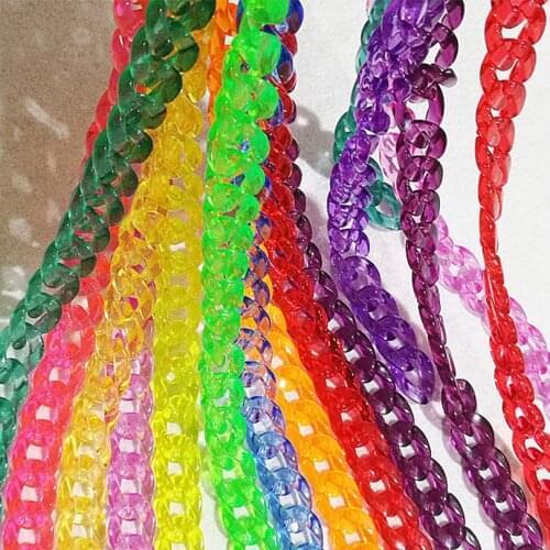 Transparent Candy Color round shape resin bag strap clear design elegant lady shoulder bag belt hot sell easy matching bag belts