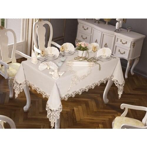 Different types Table Cloth 26 Piece Cream