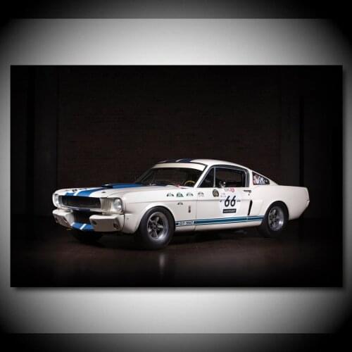 Shelby GT350 Race Racing Muscle Ford Mustang Classic Car Wall Art Canvas Paintings Posters and Prints for Living Room Decor