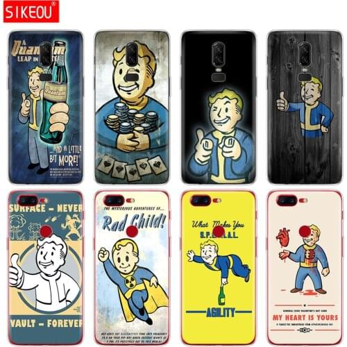 Silicone cover phone case for Oneplus one plus 6 5T 5 3 A3000 A5000 Black Isle Studios game Fallout