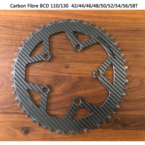 Bike Narrow Wide Chainring Carbon Fibre BCD 110/130 For Brompton Folding Bike 10 11 12 Speed For Road Bike Crankset Tooth Plate