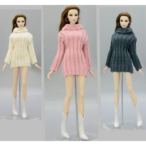 Kid Toy Knitted Woven Handmade Tops Clothes Sweater For Barbie Dolls Hat For Blythe Doll Gift 1/6 Doll Accessories Gift For Girl