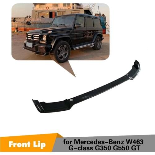 W463 Front lip PP Glossy Black Spoiler For Mercedes-Benz W463 G350 G500 2016 - 2018 Front Bumper Lip