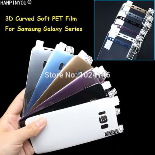 1 Set 3D Curved Full Coverage Plating Soft PET Film Screen Protector For Samsung Galaxy S10 5G S10e S9 S8 Plus Note 8 9 S7 Edge