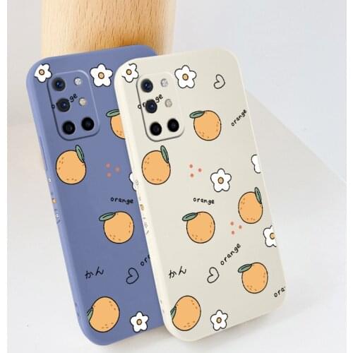 Tangerinr Liquid Silicone Case For Oneplus 8t 9 9pro 9r pro Liquid Soft Phone Back Cover