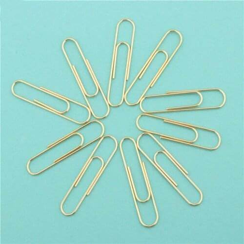 Good Quality Golden 15/28/33/50mm Notebook Bookmark binder Paperclips Accessories Paper Clips Binding Office Stationary Supplies