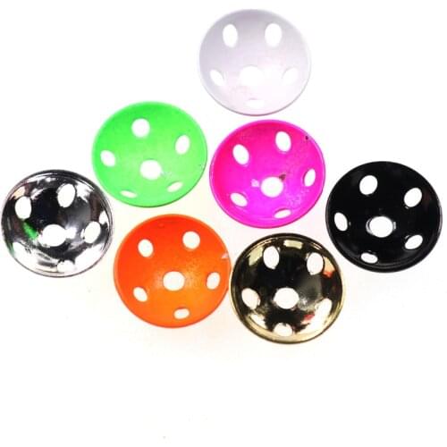 10PCS Tube Fly Tying Disk Head Cone Head for Salmon Tube Fly Tying Material FL Pink Orange Green Gold Silver Black White