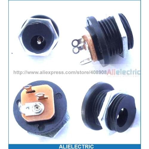 100 Pcs 5.5mm x 2.1mm DC Female Socket Panel Mounting Power Chargers Nut