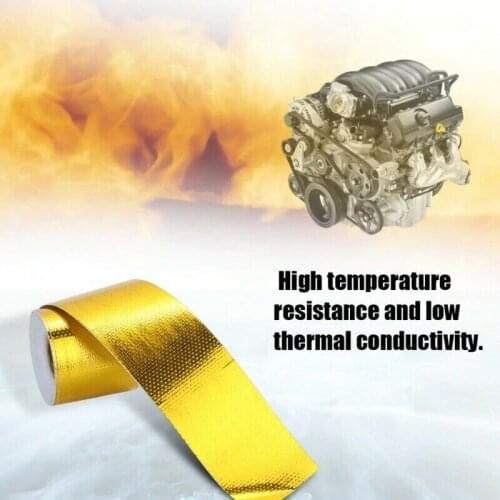100 X 5cm Heat Shield Wrap Tape Air Intake Fiberglass Gold Heat Insulation Waterproof