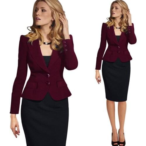 2019 spring and autumn womens slim small suit office business single-breasted womens small suit tops
