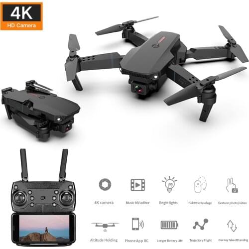 2021 New Mini Drone 4K 1080P HD Camera WiFi Foldable Quadcopter RC Drone Toy E88