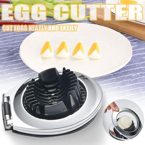 2in1 Cut Multifunctional Egg Cutter Stainless Steel Egg Slicer Sectioner Cutter Mold Luncheon Meat Cutter Kitchen Gadgets